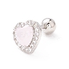 Heart Cat Eye Stud Earrings for Women LS-EJEW-A065-06P-1