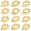 HOBBIESAY 12Pcs Brass Fold Over Clasps KK-HY0003-52-1