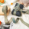 5 Yards Polyester 3D Star Gold Stamping Ribbon OCOR-TAC0023-14A-7