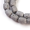 Electroplated Natural Lava Rock Bead Strands G-E497-D-3