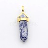 Natural/Synthetic Mixed Stone Bullet Pointed Pendants X-G-P053-G33-4