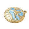 304 Stainless Steel Enamel Pendants STAS-A092-01B-G-2