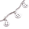 Smile Face Charm Necklace & Bracelet Sets SJEW-JS01129-5