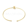Rack Plating Brass Micro Pave Clear Cubic Zirconia Letter Open Cuff Bangles BJEW-A018-01G-X-3
