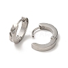 304 Stainless Steel Grooved Hoop Earrings EJEW-P255-03P-2