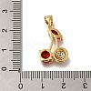 Rack Plating Brass Micro Pave Cubic Zirconia Pendants KK-G500-29G-02-3