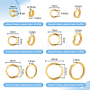 180Pcs 12 Styles Brass Split Rings FIND-PH0020-26-2