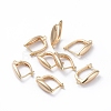Brass Hoop Earring Findings with Latch Back Closure KK-L180-114G-1