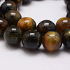 Natural Yellow Blue Tiger Eye Bead Strands X-G-P230-07-8mm-3