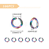 Unicraftale 100Pcs 304 Stainless Steel Open Jump Rings STAS-UN0044-91-3
