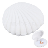 3Pcs Shell Shaped Velvet Jewelry Storage Boxes AJEW-SC0002-94-1