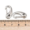 Tarnish Resistant Polished 304 Stainless Steel Keychain Clasp Findings X-STAS-R072-59A-5