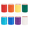8 Rolls 8 Colors Round Waxed Polyester Cord YC-TA0001-26-2