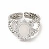 Tarnish Resistant 304 Stainless Steel Sun Open Cuff Ring Settings X-RJEW-B027-23P-2