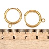 304 Stainless Steel Hoop Earring Findings STAS-B095-01G-3