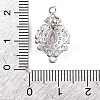 Brass Pave Cubic Zirconia Connector Charms KK-Z051-04P-02-3