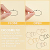 DICOSMETIC 60Pcs 15 Style Ion Plating(IP) 316L Surgical Stainless Steel Hoop Earring Findings STAS-DC0004-90-4