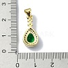 Rack Plating Real 18K Gold Plated Brass Micro Pave Cubic Zirconia Pendants KK-B084-07G-4