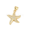 Brass Micro Pave Cubic Zirconia Pendants KK-D317-069G-1