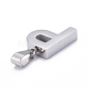 Non-Tarnish 304 Stainless Steel Letter Pendants STAS-H127-P-P-3