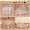 3-Tier Round Transparent Acrylic Toys Action Figures Display Riser Stands ODIS-WH0030-24B-4