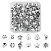 60Pcs 12 Style Tibetan Style Alloy European Beads TIBEB-FS0001-05-1