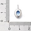 925 Sterling Silver Cubic Zirconia Oval Charms STER-S006-01S-L-3