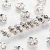 Brass Rhinestone Spacer Beads X-RB-A014-L4mm-01S-NF-1