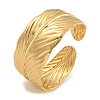 Real 18K Gold Plated 304 Stainless Steel Cuff Bangles BJEW-L695-001G-02-1