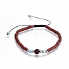 Natural & Synthetic Mixed Stone Braided Bead Bracelets BJEW-JB04127-1