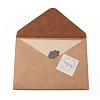 Leaf Pattern Kraft Envelopes and Greeting Cards Set DIY-WH0161-37A-2