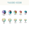 497Pcs 5 Style Rainbow ABS Plastic Imitation Pearl Beads OACR-YW0001-07B-3