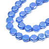 Electroplate Opaque Solid Color Glass Beads Strands EGLA-N002-27-A04-3