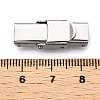 Tarnish Resistant Smooth Surface 201 Stainless Steel Watch Band Clasps STAS-R063-64-3