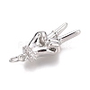 Brass Micro Pave Clear Cubic Zirconia ASL Pendants ZIRC-Z008-32P-3