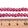 Baking Paint Transparent Glass Beads Strands DGLA-A035-T4mm-A03-5