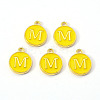 Golden Plated Alloy Enamel Charms LS-ENAM-S118-09M-1