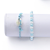 Adjustable Braided Bead Bracelets and Stretch Bracelets Sets BJEW-JB05155-6