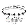 Birthday 201 Stainless Steel Charm Bracelets FS-WGBAA71-11-1