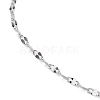 Adjustable 304 Stainless Steel Dapped Chain Necklaces LS-NJEW-K270-02P-3