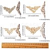 20Pcs 4 Styles Flower Patterns Hollow out Unfinished Wood Pieces DIY-CJ0002-09-2