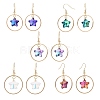 Bling Glass Star Dangle Earrings EJEW-JE05140-1