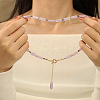 Matural Amethyst Cuboid Lariat & Y Necklaces for Women FS-WGAADEC-01-2