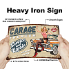 Vintage Metal Tin Sign AJEW-WH0189-376-3
