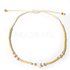 Adjustable Glass Seed Beads Braided Bead Bracelets IF7120-5-1