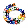 Handmade Evil Eye Lampwork Beads Strands LAMP-E023-07B-09-2