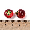 Transparent Glass Apple Pendants DGLA-E004-16C-3