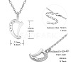 SHEGRACE Rhodium Plated 925 Sterling Silver Initial Pendant Necklaces JN900A-2