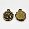 Antique Bronze Plated Alloy Rhinestone Charms ALRI-J152-T-NF-1