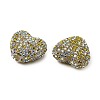 Sparkling Acrylic Heart Beads with Rhinestone Embellishment LS-OACR-NH0001-02B-05-2